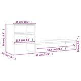 NNEVL Monitor Stand White 81x20x30 cm Solid Wood Pine