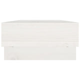NNEVL Monitor Stand White 60x27x14 cm Solid Wood Pine
