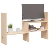 NNEVL Monitor Stand (39-72)x17x43 cm Solid Wood Pine