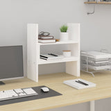 NNEVL Monitor Stand White (39-72)x17x43 cm Solid Wood Pine