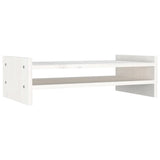 NNEVL Monitor Stand White 50x27x15 cm Solid Wood Pine