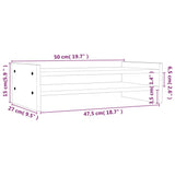 NNEVL Monitor Stand White 50x27x15 cm Solid Wood Pine