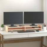 NNEVL Monitor Stand 100x27x15 cm Solid Wood Pine