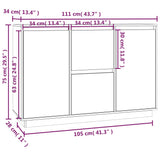 NNEVL Sideboard 111x34x75 cm Solid Wood Pine