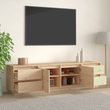 NNEVL TV Cabinet 176x37x47.5 cm Solid Wood Pine