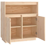NNEVL Sideboard 70x34x80 cm Solid Wood Pine