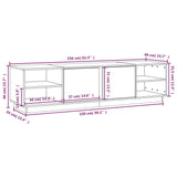 NNEVL TV Cabinet 156x40x40 cm Solid Wood Pine