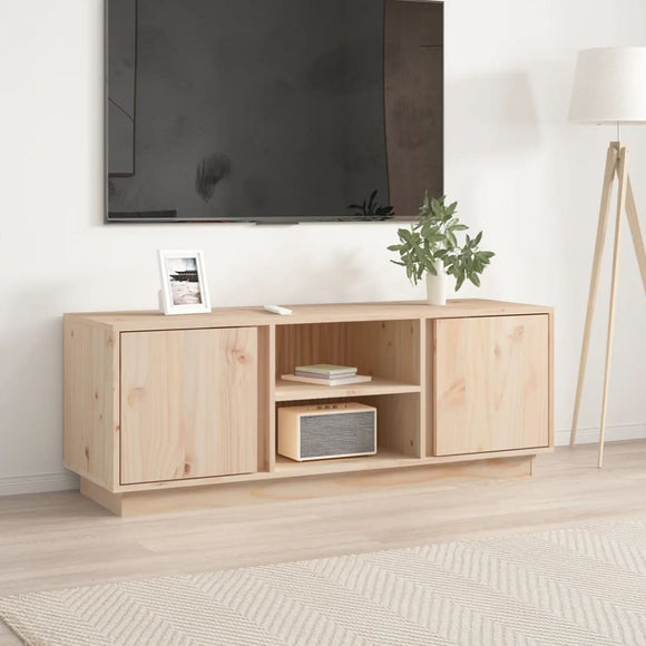 NNEVL TV Cabinet 110x35x40.5 cm Solid Wood Pine