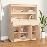 NNEVL Highboard 89x40x116.5 cm Solid Wood Pine