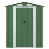 NNEVL Garden Shed Green 192x191x223 cm Galvanised Steel