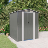 NNEVL Garden Shed Light Grey 192x191x223 cm Galvanised Steel