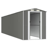 NNEVL Garden Shed Light Grey 192x772x223 cm Galvanised Steel