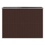 NNEVL Garden Shed Dark Brown 192x274x223 cm Galvanised Steel