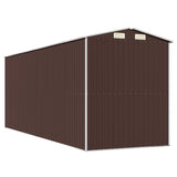 NNEVL Garden Shed Dark Brown 192x523x223 cm Galvanised Steel