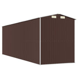 NNEVL Garden Shed Dark Brown 192x606x223 cm Galvanised Steel