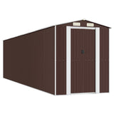 NNEVL Garden Shed Dark Brown 192x772x223 cm Galvanised Steel