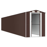 NNEVL Garden Shed Dark Brown 192x1021x223 cm Galvanised Steel