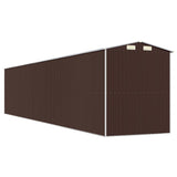 NNEVL Garden Shed Dark Brown 192x1021x223 cm Galvanised Steel