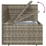 NNEVL Garden Corner Sofa with Cushion Grey 57x57x56 cm Poly Rattan