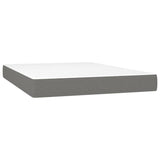 NNEVL Box Spring Bed with Mattress Dark Grey 137x190 cm Double Fabric