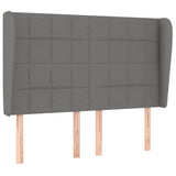 NNEVL Box Spring Bed with Mattress Dark Grey 137x190 cm Double Fabric