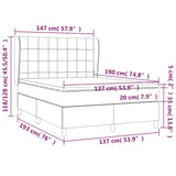 NNEVL Box Spring Bed with Mattress Dark Grey 137x190 cm Double Fabric