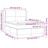 NNEVL Box Spring Bed with Mattress Black 137x190 cm Double Faux Leather