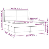 NNEVL Box Spring Bed with Mattress Black 152x203 cm Queen Faux Leather