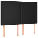 NNEVL Box Spring Bed with Mattress&LED Black 137x190 cm Double Faux Leather