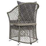 NNEVL 2 Piece Garden Lounge Set with Cushions Grey Poly Rattan