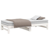 NNEVL Pull-out Day Bed White 2x(92x187) cm Solid Wood Pine