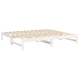 NNEVL Pull-out Day Bed White 2x(92x187) cm Solid Wood Pine
