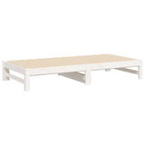 NNEVL Pull-out Day Bed White 2x(92x187) cm Solid Wood Pine