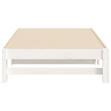 NNEVL Pull-out Day Bed White 2x(92x187) cm Solid Wood Pine