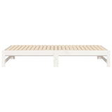 NNEVL Pull-out Day Bed White 2x(92x187) cm Solid Wood Pine