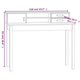 NNEVL Desk 110x50x93 cm Solid Wood Pine