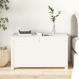 NNEVL Storage Box White 80x40x45.5 cm Solid Wood Pine