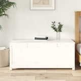 NNEVL Storage Box White 110x50x45.5 cm Solid Wood Pine