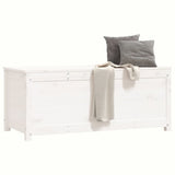 NNEVL Storage Box White 110x50x45.5 cm Solid Wood Pine