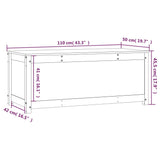 NNEVL Storage Box White 110x50x45.5 cm Solid Wood Pine