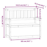 NNEVL Bench 112.5x51.5x96.5 cm Solid Wood Pine