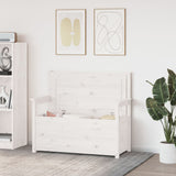 NNEVL Bench White 112.5x51.5x96.5 cm Solid Wood Pine