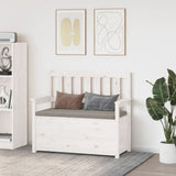 NNEVL Bench White 112.5x51.5x96.5 cm Solid Wood Pine