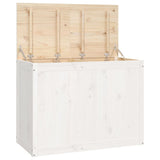 NNEVL Laundry Box White 88.5x44x66 cm Solid Wood Pine