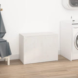 NNEVL Laundry Box White 88.5x44x66 cm Solid Wood Pine
