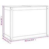 NNEVL Laundry Box White 88.5x44x66 cm Solid Wood Pine