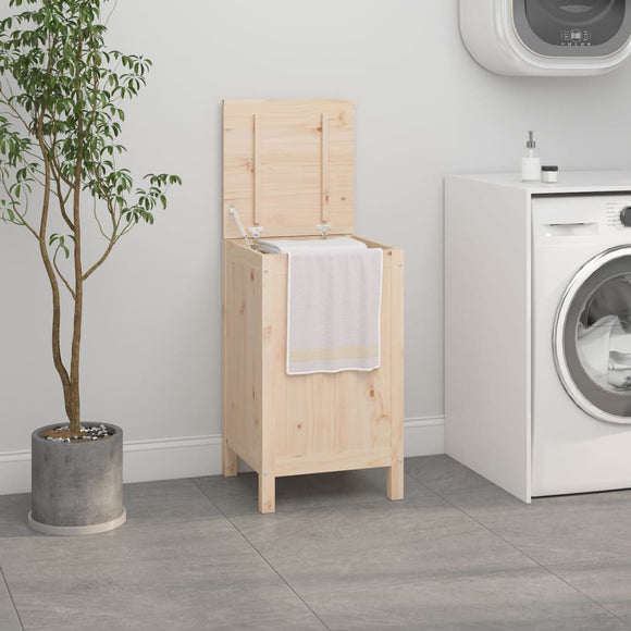 NNEVL Laundry Box 44x44x76 cm Solid Wood Pine