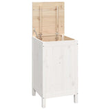 NNEVL Laundry Box White 44x44x76 cm Solid Wood Pine