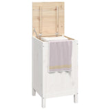NNEVL Laundry Box White 44x44x76 cm Solid Wood Pine