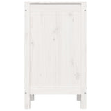 NNEVL Laundry Box White 44x44x76 cm Solid Wood Pine